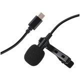 K-yonlineticaret Puluz Type-C Profesyonel Telefon Youtuber Yaka Mikrofonu 1.5M-(5775) - KY002K-6RQUO9 - Siyah