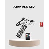 K-Yonlineticaret Rgb Araç Içi LED Aydınlatma 12V 48 LED Müzik Kontrollü 4 Şerit Set