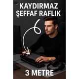 K-Yonlineticaret Şeffaf Kaydırmaz Raflık 45X300 cm Dolap Içi, Çekmece ve Buzdolabı Için Koruyucu Eva