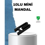 K-Yonlineticaret Tekrar Kullanılabilir Poşet Mandalı Siyah 10 Adet