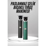 K-Yonlineticaret Tıraş Makinesi Profesyonel Paslanmaz Çelik T-Bıçak Saç Sakal Ense Vücut