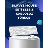 K-Yonlineticaret USB Alıcılı Kablosuz Klavye Mouse - Geniş Uyumluluk, Sessiz Tuşlar