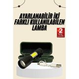 K-Yonlineticaret Uzun Menzilli Şarjlı El Feneri Uzun Ömürlü LED Işık Lamba