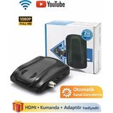 K-Yonlineticaret Wifi 1080P Dijital Uydu Alıcısı – Youtube Destekli, HDMI & Usb, Otomatik Kanal Günc