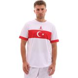 K0140 Türkiye Milli Takım Forması Tek Üst (Tek Kelime Isim Yazılır) (TEK KELİME ISİM VE NUMARA YAZILIR) - Beyaz - 152 cm