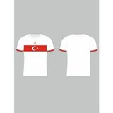 K0140 Türkiye Milli Takım Forması Tek Üst (Tek Kelime Isim Yazılır) (TEK KELİME ISİM VE NUMARA YAZILIR) - Beyaz - 176 cm