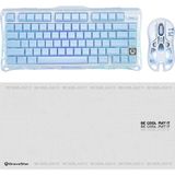 K1 Mekanik Gaming Klavye, M1 Pro Kablosuz Optik Mouse ve Mousepad Oyuncu Seti (Ice Blue) - Çok Renkli