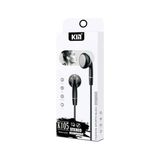 K105 Stereo 130 cm Klasik Çivi Jack Efsane Düz Model Dahili Mikrofonlu Kablolu Hifi Hd Ses Kablolu Kulaklık (Siyah) - -- - Option-1