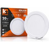 K2 20W Hareket Sensörlü Sıva Üstü Yuvarlak LED Panel 22 cm - 3000K Gün Işığı - 3000K - Gün Işığı