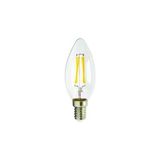 K2 4W LED Flamanlı Buji Ampul – E14 Duy, Dekoratif Sıcak Işık, Enerji Tasarruflu Filament Ampul - Beyaz