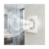 K2 KSP100 Q100 15W Beyaz Banyo Duvar Baca Aspiratörü Yüksek Emiş Gücü ile Kolay Montaj