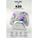 K20 Hall Effect 3 Modlu Oyun Kolu- Switch/pc/ıos/androıd Uyumlu Şarj Standlı - Beyaz