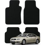 K2Carpet Audi A8 D3 Kasa (2002-2010) Özel Kesim Tam Uyumlu Lüx Oto Halı Paspas - Siyah