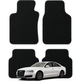 K2Carpet Audi A8 D4 Kasa (2009-2017) Özel Kesim Tam Uyumlu Lüx Oto Halı Paspas - Siyah