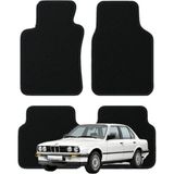 K2Carpet Bmw 3 Serisi E30 Kasa (1983-1991) Özel Kesim Tam Uyumlu Lüx Oto Halı Paspas - Siyah