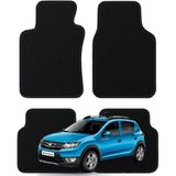 K2Carpet Dacia Sandero Stepway 2.Nesil (2012-2020) Özel Kesim Tam Uyumlu Lüx Oto Halı Paspas - Siyah