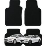 K2Carpet Ford Focus 3. Nesil (2010-2018) Hb ve Sedan Özel Kesim Tam Uyumlu Lüx Oto Halı Paspas - Siyah