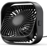 K51 Masaüstü Vantilatör 3 Kademeli 360° Döner Başlıklı USB Kablolu Soğutucu Fan Siyah - Çok Renkli