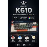 K610 Kablolu Kırmızı Switch Mekanik Oyuncu Klavyesi-61 Tuş Rgb-hot Swap cok-renkli