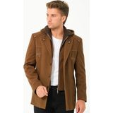 K7532 DEWBERRY ERKEK KABAN-DÜZ CAMEL