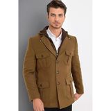 K7538 DEWBERRY ERKEK KABAN-DÜZ CAMEL