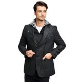 K7540 DEWBERRY ERKEK KABAN-AÇIK DESENLİ ANTRASİT