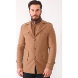 K7542 Dewberry Erkek Kaban-Camel-1 - 2XL