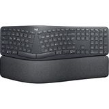 K860 Ergo Gelişmiş Ergonomik Kablosuz Klavye, Bilek Desteği, Bluetooth ve USB Bağlantılı, Sess
