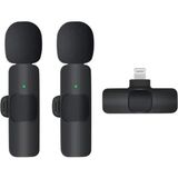 K9 Kablosuz Yaka Mikrofonu Lightning 2’li Mini Mikrofon Youtube Tik Tok 2 Adet - Altın