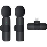 K9 Kablosuz Yaka Mikrofonu Lightning 2’li Mini Mikrofon Youtube Tik Tok 2 Adet - Belirtilmemiş - Renkli