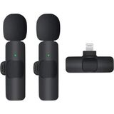 K9 Kablosuz Yaka Mikrofonu Lightning 2’li Mini Mikrofon Youtube Tik Tok 2 Adet - Seçenek Mevcut Değil - Renkli