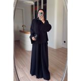 Ka Hijab Alya Vatkalı Salaş Takım - Siyah