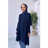 Ka Hijab Mira Merserize Tesettür Tunik - Lacivert