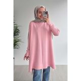Ka Hijab Mira Merserize Tesettür Tunik - Pembe