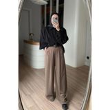 Ka Hijab Pileli Palazzo Pantolon - Camel