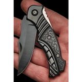 KA061 16 CM Kabartma İşlmeli Osmanlı Motifli Mini Anahtarlık Cep Çakı