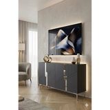 Ka1228as Evva Konsol Ve Tv Sehpası Antrasit-Silver 120Cm