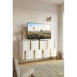 Ka1231bg Nota Konsol Ve Tv Sehpası Beyaz -Gold 120Cm