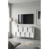 Ka1231bs Nota Konsol Ve Tv Sehpası Beyaz-Silver 120Cm
