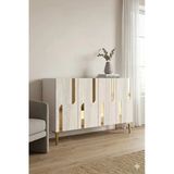 Ka1231btg Nota Konsol Ve Tv Sehpası Beyaz-Traverten-Gold 120Cm
