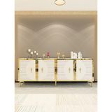 KA1801BG- Tuna Konsol , Tv Sehpası 180CM Beyaz - Gold - Beyaz - Altın