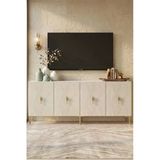 Ka1812btg Salkım Konsol Ve Tv Sehpası Beyaz-Traverten-Gold 180Cm