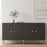 Ka1817ag Simple Konsol Ve Tv Sehpası Antrasit-Gold 180Cm