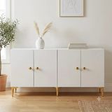 Ka1817bg Simple Konsol Ve Tv Sehpası Beyaz-Gold 180Cm