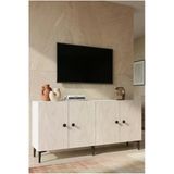 Ka1818bt Pella Konsol Ve Tv Sehpası Beyaz-Traverten 180Cm