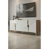 Ka1828dbg Evva Konsol Ve Tv Sehpası Safirmeşe-Beyaz-Gold 180Cm