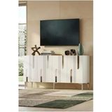 Ka1831bs Nota Konsol Ve Tv Sehpası Beyaz-Sılver 180Cm