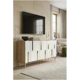 Ka1831dbg Nota Konsol Ve Tv Sehpası Safirmeşe-Beyaz-Gold 180Cm