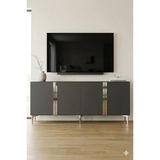 Ka1898as Anka Konsol Ve Tv Sehpası Antrasit-Silver 180Cm
