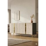 Ka1898atg Anka Konsol Ve Tv Sehpası Antrasit-Traverten-Gold 180Cm